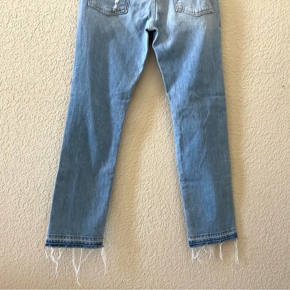 MOTHER SUPERIOR High Waisted Hiker Hover Jeans Undone Hem Distressed 28 - Picture 8 of 15